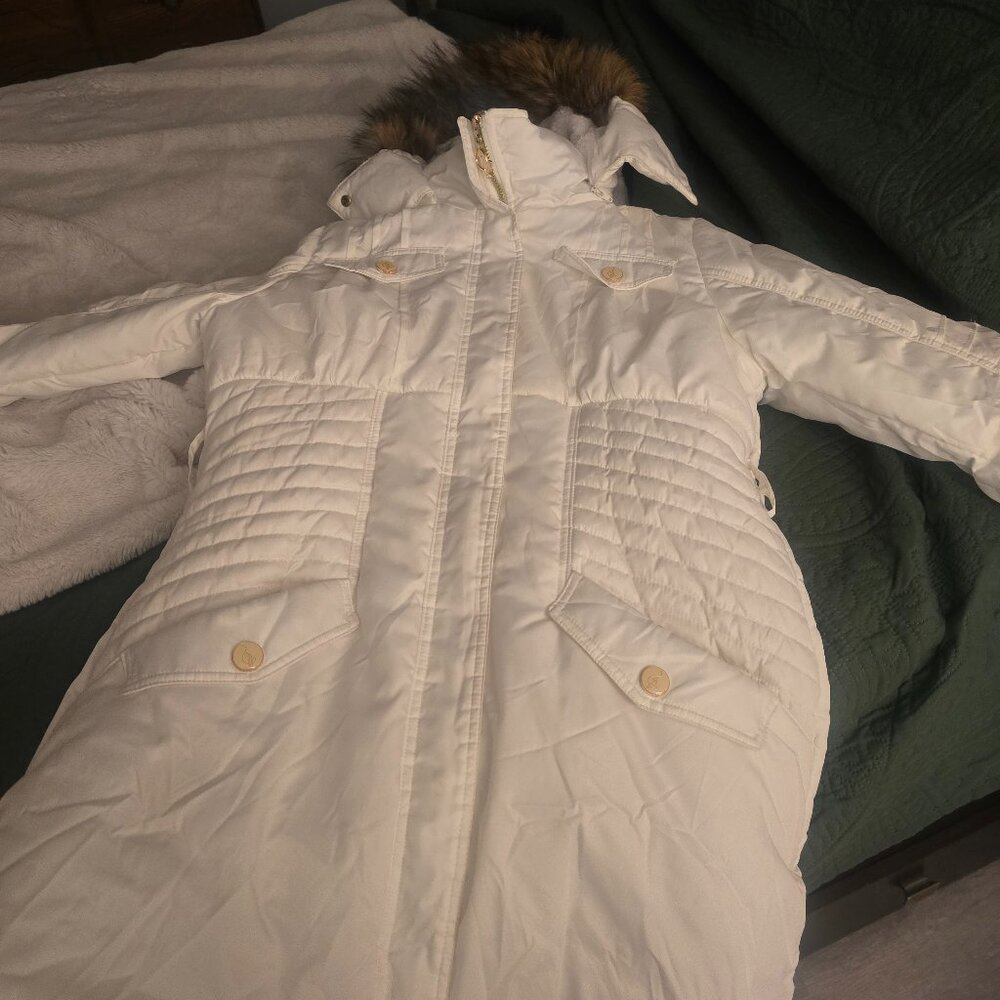 Vintage Baby Phat long white coat